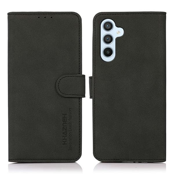 KHAZNEH Plånboksfodral för Samsung Galaxy S26 Plus Konstläder Ställ - Svart