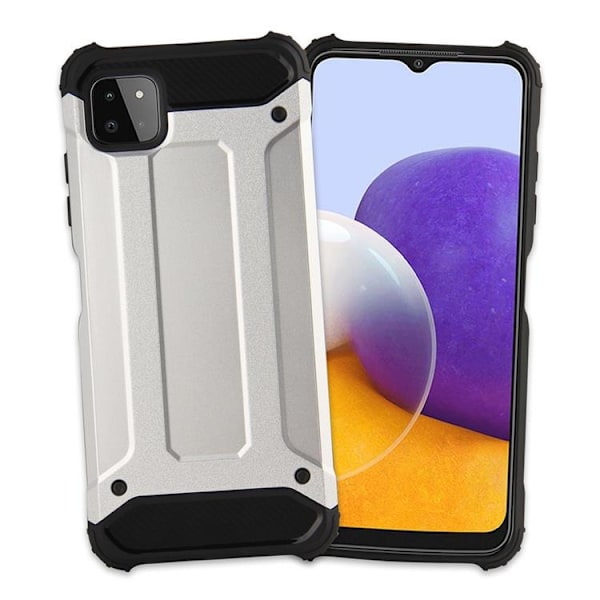 Galaxy A22 5G Skal Hybrid Armor Tough Rugged - Svart Svart