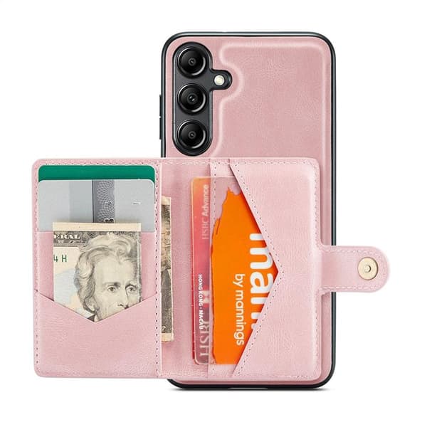 JEEHOOD Samsung Galaxy A14 4G/5G Mobilskal KonstLäder - Rosa Rosa