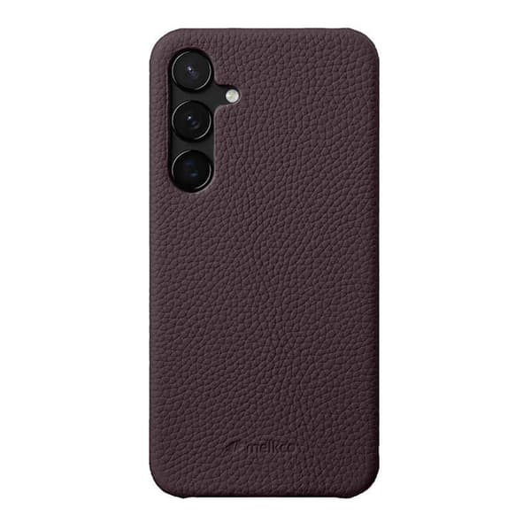 MELKCO Mobilskal till Samsung Galaxy S25 Äkta Läder PC Lila