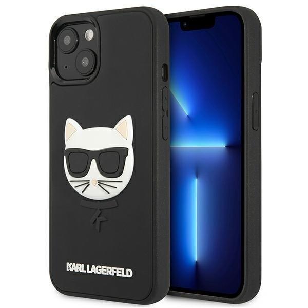 Karl Lagerfeld 3D Rubber Choupette Case iPhone 13 Mini - musta Black