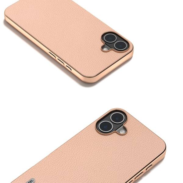 ABEEL Mobilskal till iPhone 16 Plus Horizon Äkta Läder - Rosa