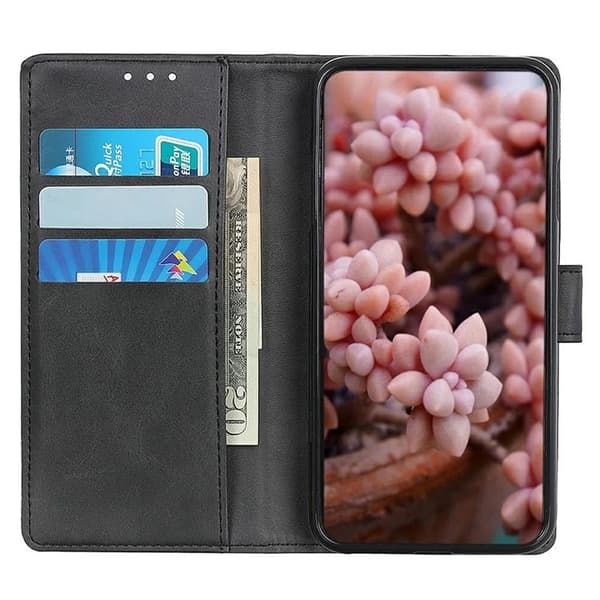 Sony Xperia 1 VII Plånboksfodral Cowhide Konstläder - Svart