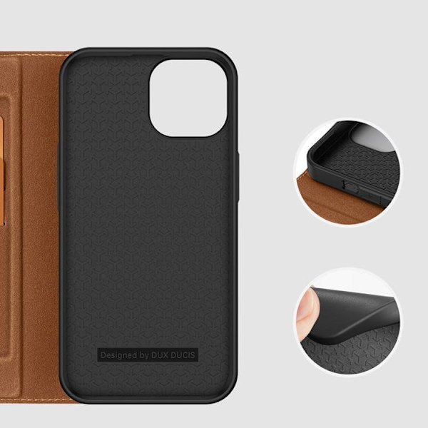 Dux Ducis iPhone 14 Plus Plånboksfodral Skin X2 - Brun