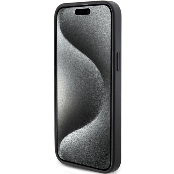 Guess iPhone 15 Pro Max Mobilskal Triangle Metall Logo - Svart Svart