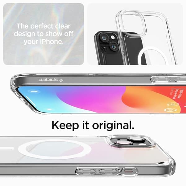 Spigen iPhone 15 Mobilskal Magsafe Ultra Hybrid - Hvid Vit
