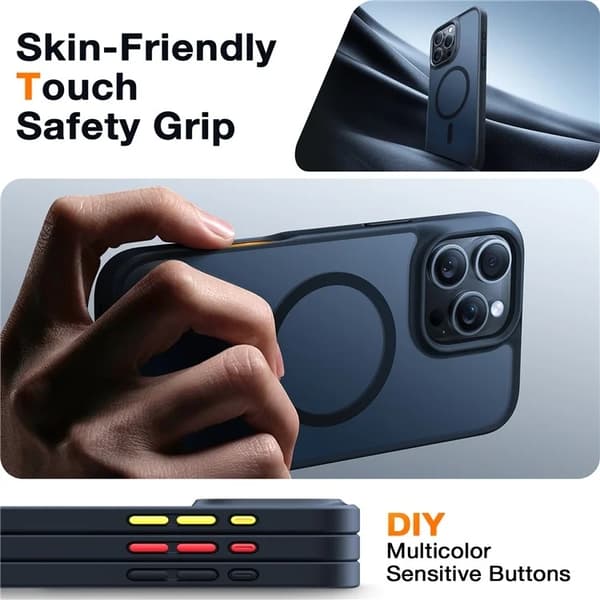 TORRAS Mobilskal till iPhone 16 Pro Max Magsafe Skin-Touch Matte - Svart Svart