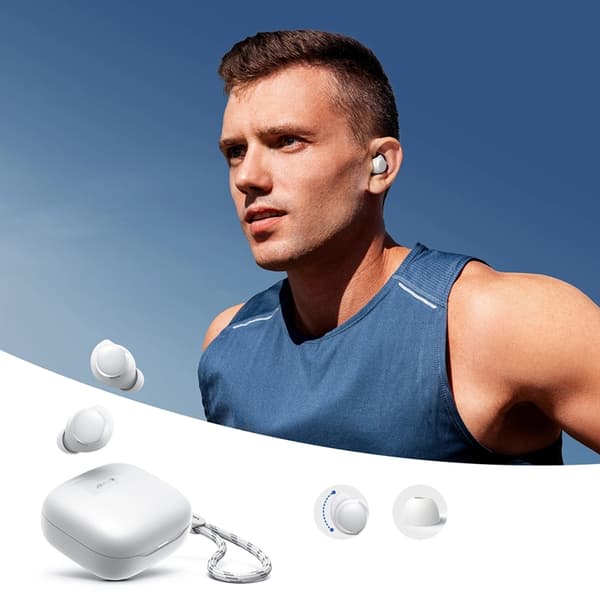 Tech-Protect TWS In-Ear Hörlurar Ultraboost Pro G3 - Vit
