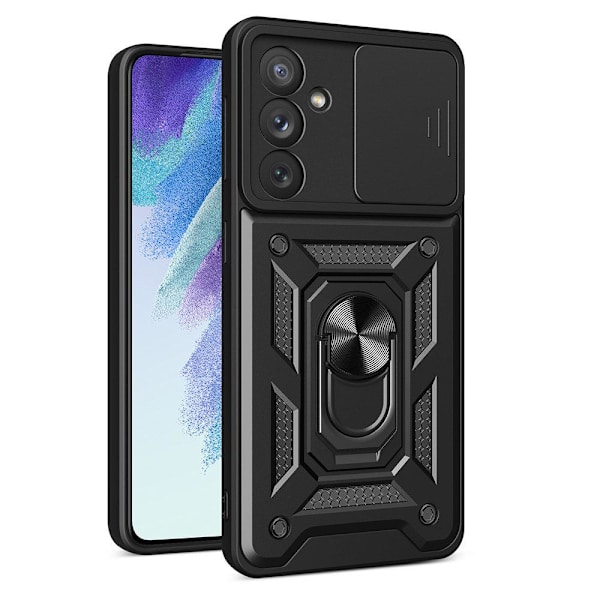 Galaxy A54 Skal Ringhållare Hybrid Armor Camshield - Svart Svart