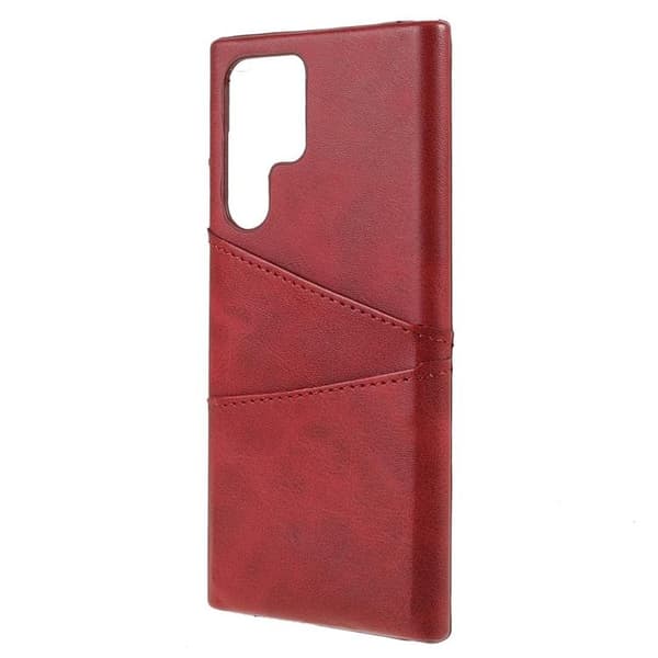 Kortholder Læder Cover Galaxy S22 Plus - Rød Red