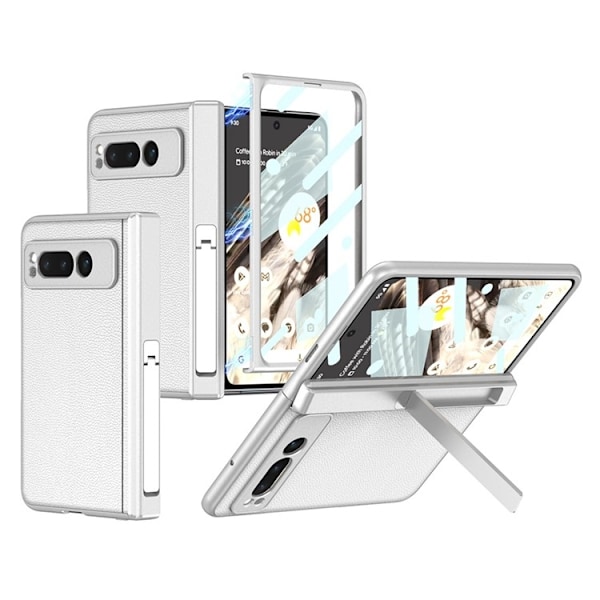 GKK Google Pixel Fold Mobilskal Kickstand PU-Läder - Silver