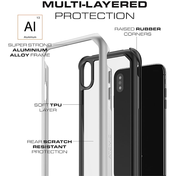 Ghostek Atmoic Slim 2 Skal till Apple iPhone XS Max - Svart Svart