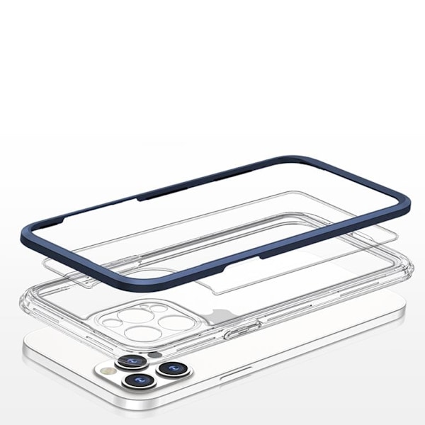 iPhone 12 Pro Max -kuori Clear 3in1 - Sininen Blå
