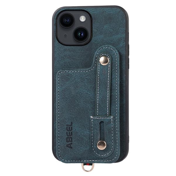 ABEEL Style 03 Mobilskal till iPhone 15 Plus PU Läder Blå