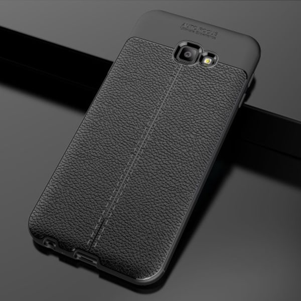 Litchi Skal till Samsung Galaxy J4 Plus - Svart Svart