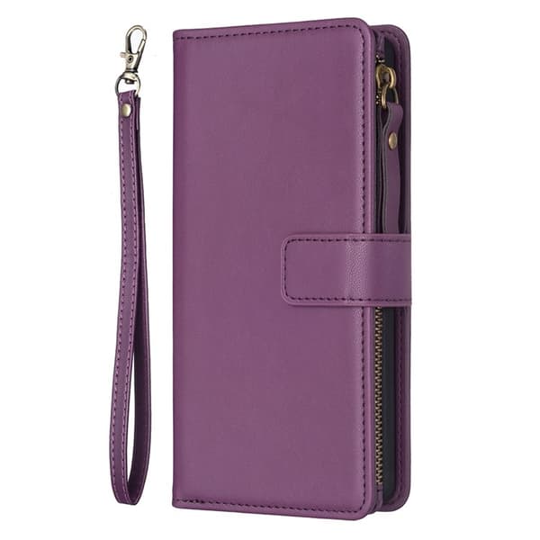 iPhone 15 Pro -lompakkokotelo Zipper Flip - Lavender Lila