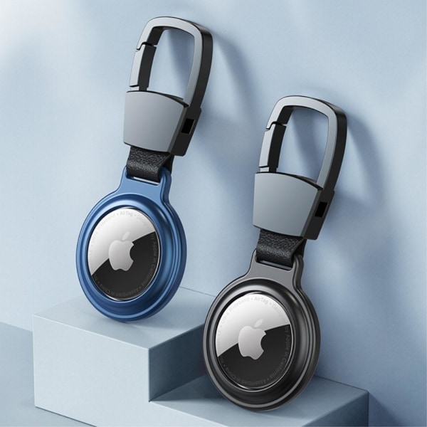 Magnetic Aluminum Alloy Keyring till Apple Airtag - Blå Blå