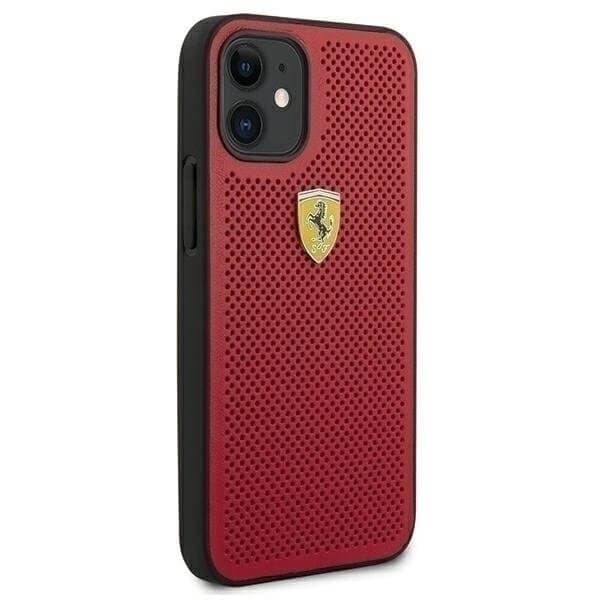 Ferrari Taske til iPhone 12 mini 5.4" OnTrack Perforeret Rød Red