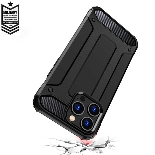 Mobilskal till iPhone 15 Pro Hybrid Armor - Svart Svart