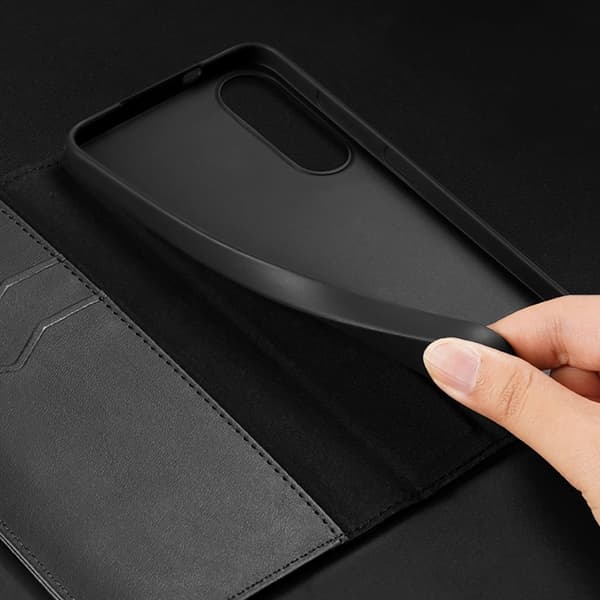 Dux Ducis Galaxy S25 Edge Plånboksfodral Äkta Läder Hivo