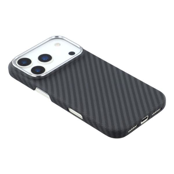 Mobilskal till iPhone 17 Pro Max MagSafe Carbon Fiber - Svart/Grå Grå