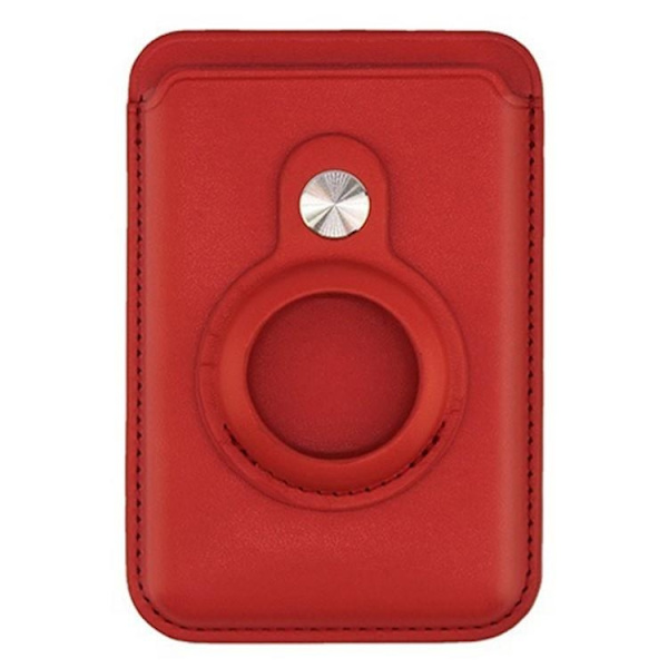 AirTag Magsafe Korthållare MRC054 Läder Magnetic - Röd