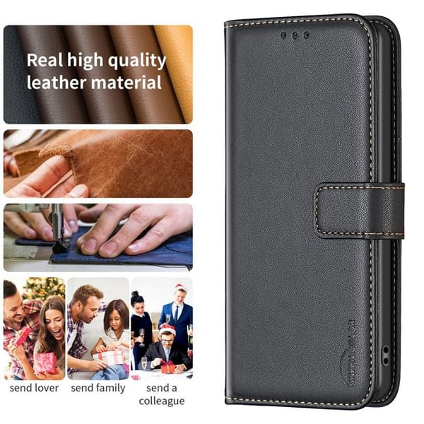 BINFEN Samsung Galaxy S26 Pro Plånboksfodral Folio Flip Konstläder - Svart