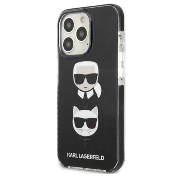 Karl Lagerfeld iPhone 13 Pro Skal Karl & Choupette Head - Svart