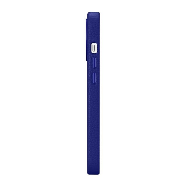 iCarer iPhone 14 Pro Skal Magsafe Äkta Läder Litchi Premium - Mörkblå
