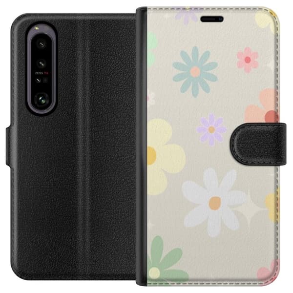Plånboksfodral till Sony Xperia 1 IV med fejdande blommor