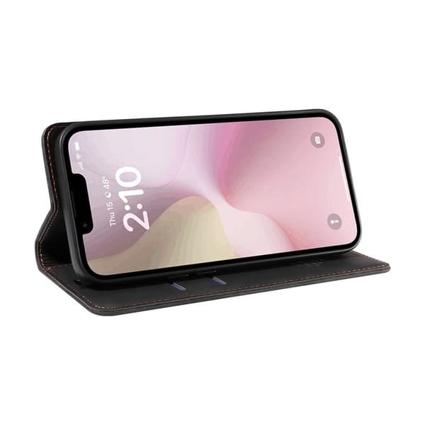 BETOPNICE 003 iPhone 16e Plånboksfodral Konstläder - Svart