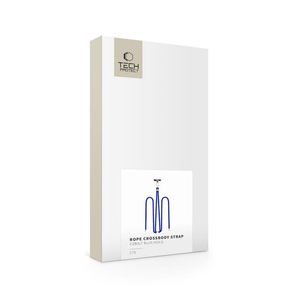 Tech-Protect Mobilrem Crossbody C7S - Cobalt Blå/Guld Blå