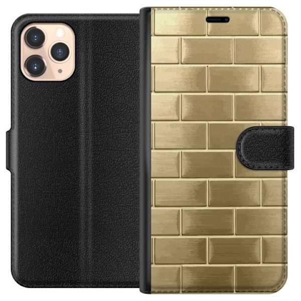 Plånboksfodral till Apple iPhone 11 Pro med Gyllene Murstenar