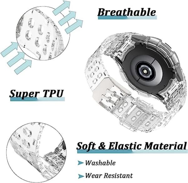 Galaxy Watch 4/5 (46mm) Udskiftningsetui - Klar Transparent