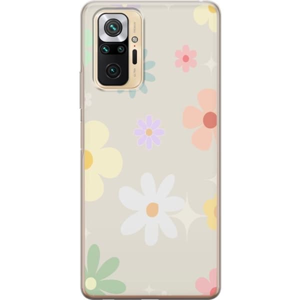 Mobilskal till Xiaomi Redmi Note 10 Pro med fejdande blommor