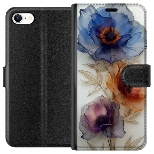 Pung Etui til Apple iPhone 6s med Silkeblomster