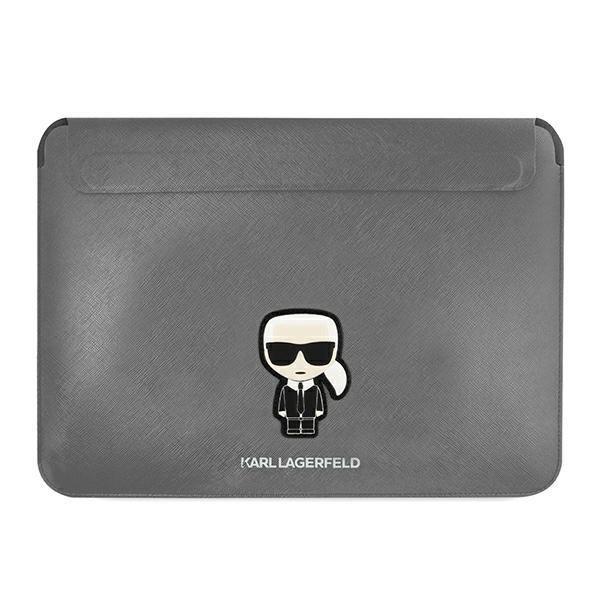 Karl Lagerfeld Saffiano Ikonik Karl Sleeve 13/14" - Silver