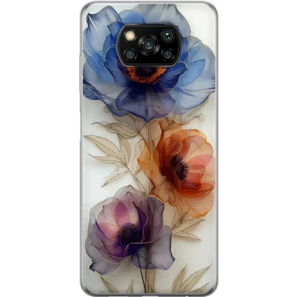 Mobilcover til Xiaomi Poco X3 NFC med Silke Blomster
