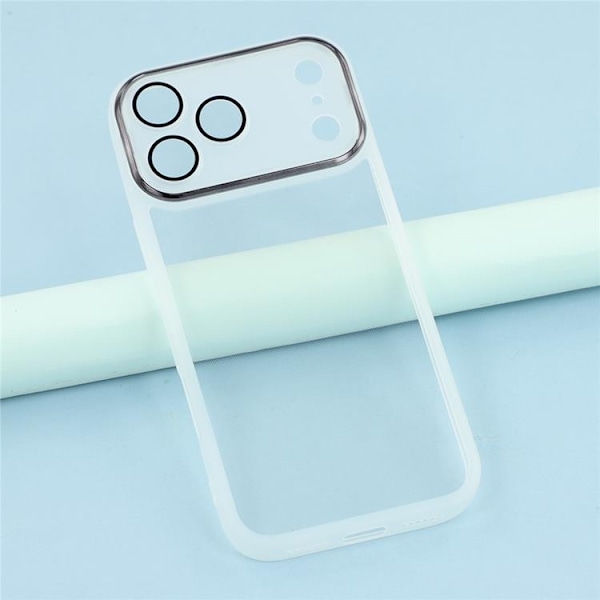 Mobilskal till iPhone 17 Pro Max Electroplated Kameraram - Vit Vit