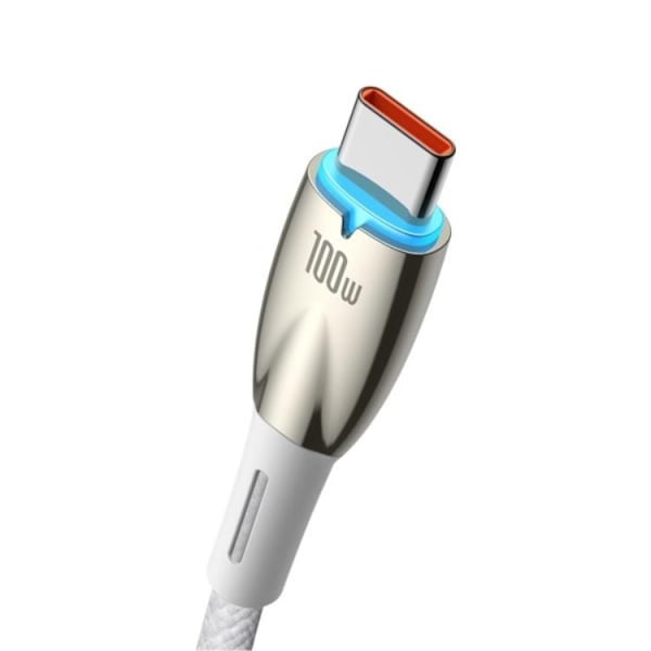 Baseus USB-C till USB-A kabel 1M Glimmer Series - Vit