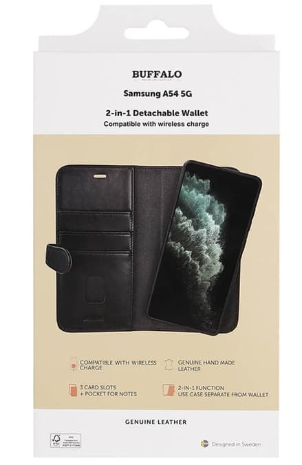 Gear Samsung Galaxy A54 5G Plånboksfodral 2 i 1 - Sort Black