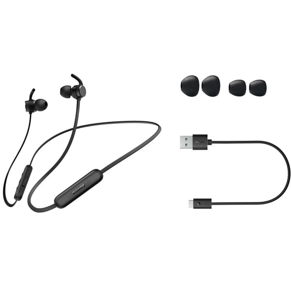 PHILIPS In-Ear Hovedtelefoner Halsbånd IPX5 - Sort Svart