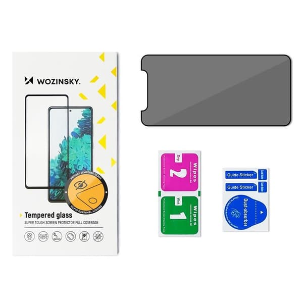 Wozinsky iPhone 14 Pro Max Härdat Glas Skärmskydd Privacy Svart