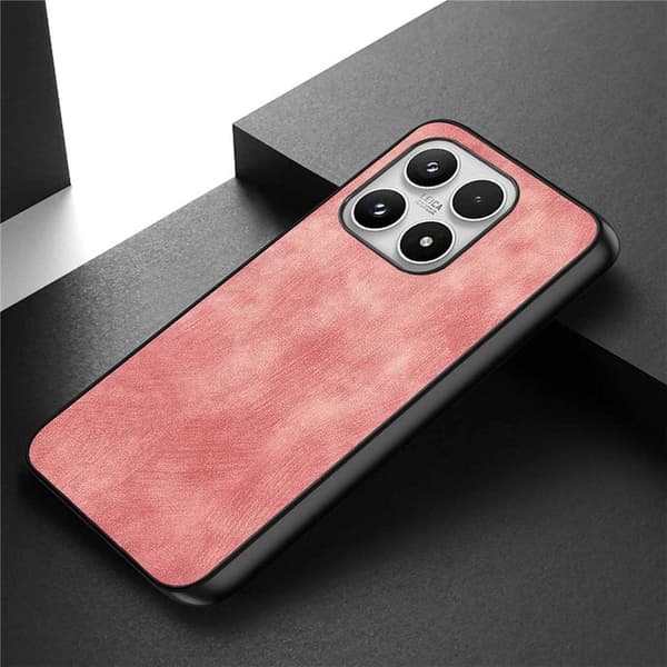 Mobilskal för Xiaomi 17 Retro Läder Shockproof Slim Rosa