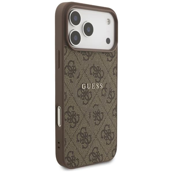 Guess telefontaske til iPhone 17 Pro Max MagSafe 4G Ring Klassisk Logo - Brun Brun
