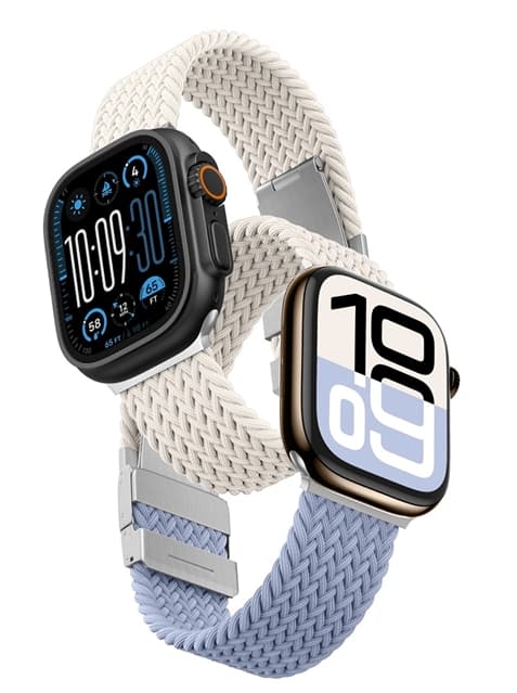 [2-Pack]AmazingThing Apple Watch 42mm Armband Blend - Blå Blå