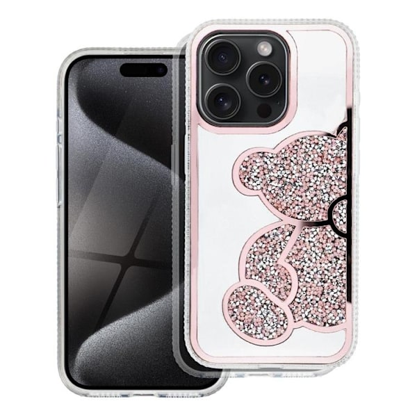 Mobilskal till iPhone 14 Teddy Bear - Rosa Rosa