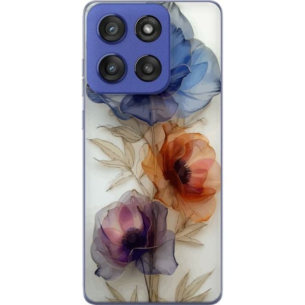 Telefontaske til Motorola Edge 60 Stylus med silkeblomster