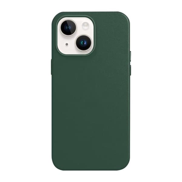 BOOM iPhone 14 Plus Cover Magsafe Ægte Læder - Grøn Grön