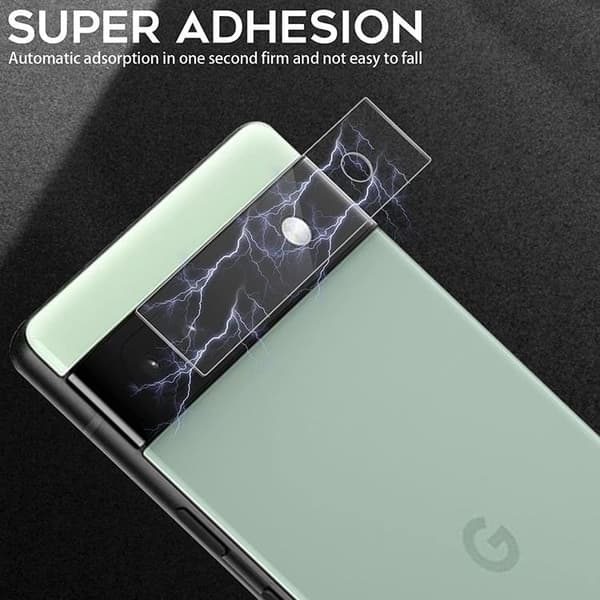 [2-PACK] Google Pixel 6a Härdat glas Kameralinsskydd - Clear Transparent